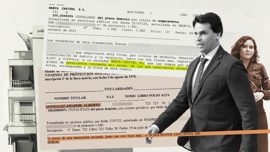 Los dos pisos donde viven Ayuso y su pareja costaron 1,8 millones de euros