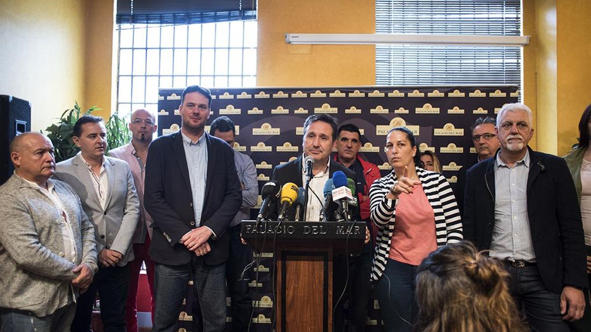 Comparecencia de Carrancio, González y Vielva ante los medios. | JOAQUÍN GÓMEZ SASTRE