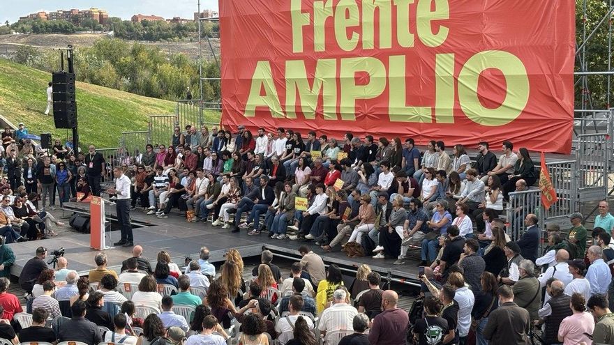 Emilio Delgado, en el mitin de Frente Amplio.