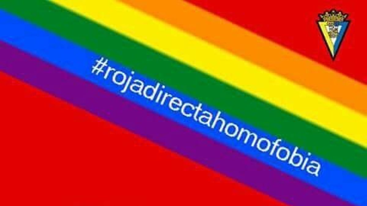 Campaña 'Roja directa a la homofobia' que impulsa el Cádiz CF