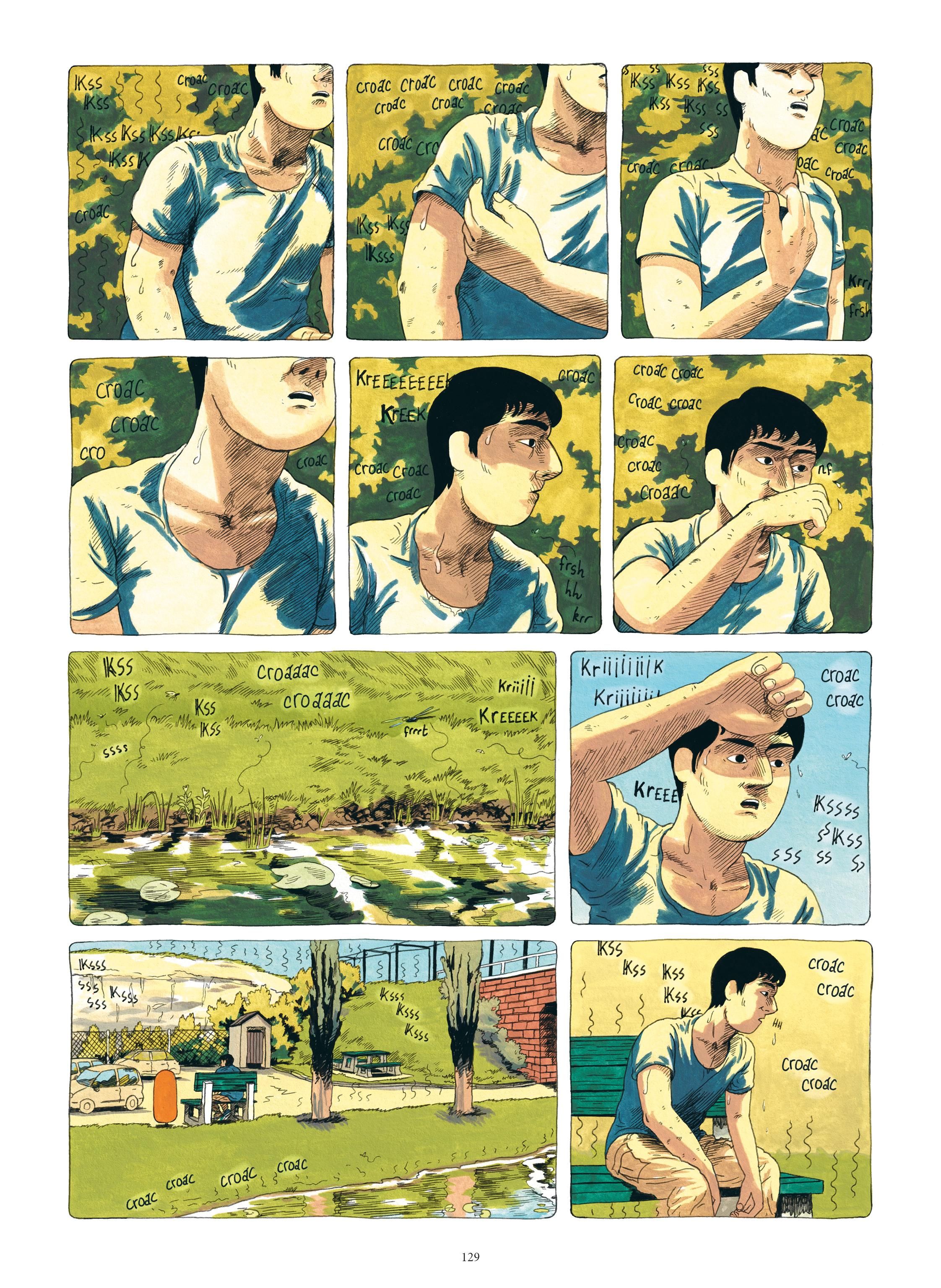 Una de las viñetas del cómic 'Moheeb en el aparcamiento'