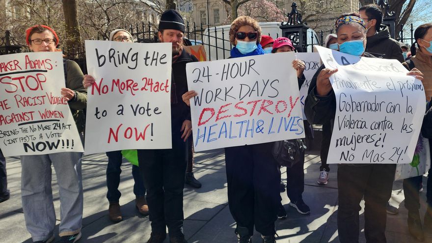 Inmigrantes cuidadoras en Nueva York exigen una jornada laboral de 12 horas