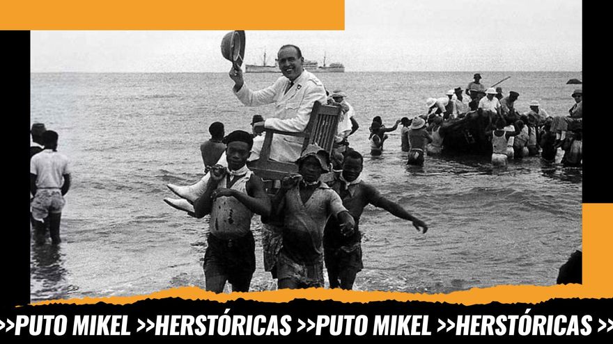 El gobernador Juan María Bonelli desembarca en Bata 