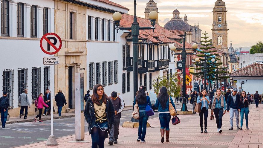 Calles del centro colonial de Bogotá.