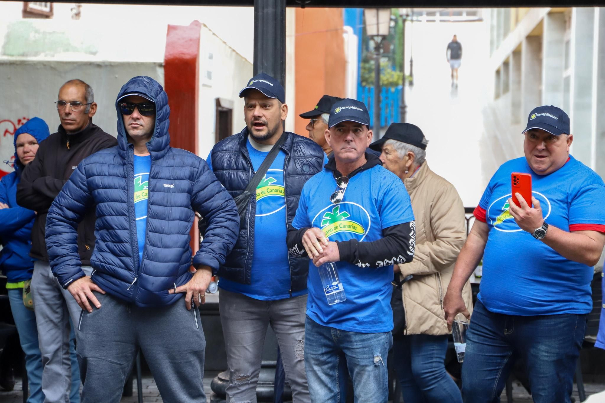 Los agricultores de La Palma se manifestaron este viernes en la capital. LUIS G. MORERA/EFE