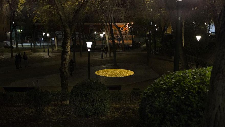 El círculo amarillo, visto desde la calle Conde Duque