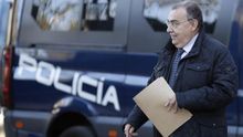 El exjefe de la Unidad Central de Apoyo Operativo (UCAO) de la Policía Enrique García Castaño, El Gordo, a su llegada a la Audiencia Nacional en una imagen de archivo