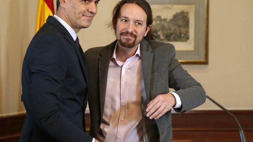 Sánchez dice a los militantes que el acuerdo con Podemos es "imprescindible"