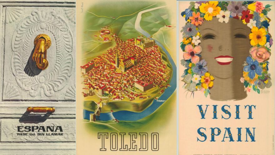 El atractivo turístico español antes del 'boom' de los 60': las Casas Colgadas de Cuenca y el Alcázar todavía sin restaurar