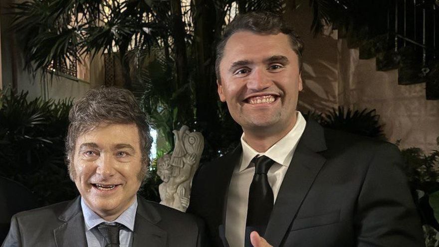 Milei despidió a Charlie Kirk y culpó por su asesinato a "la izquierda llena de odio"