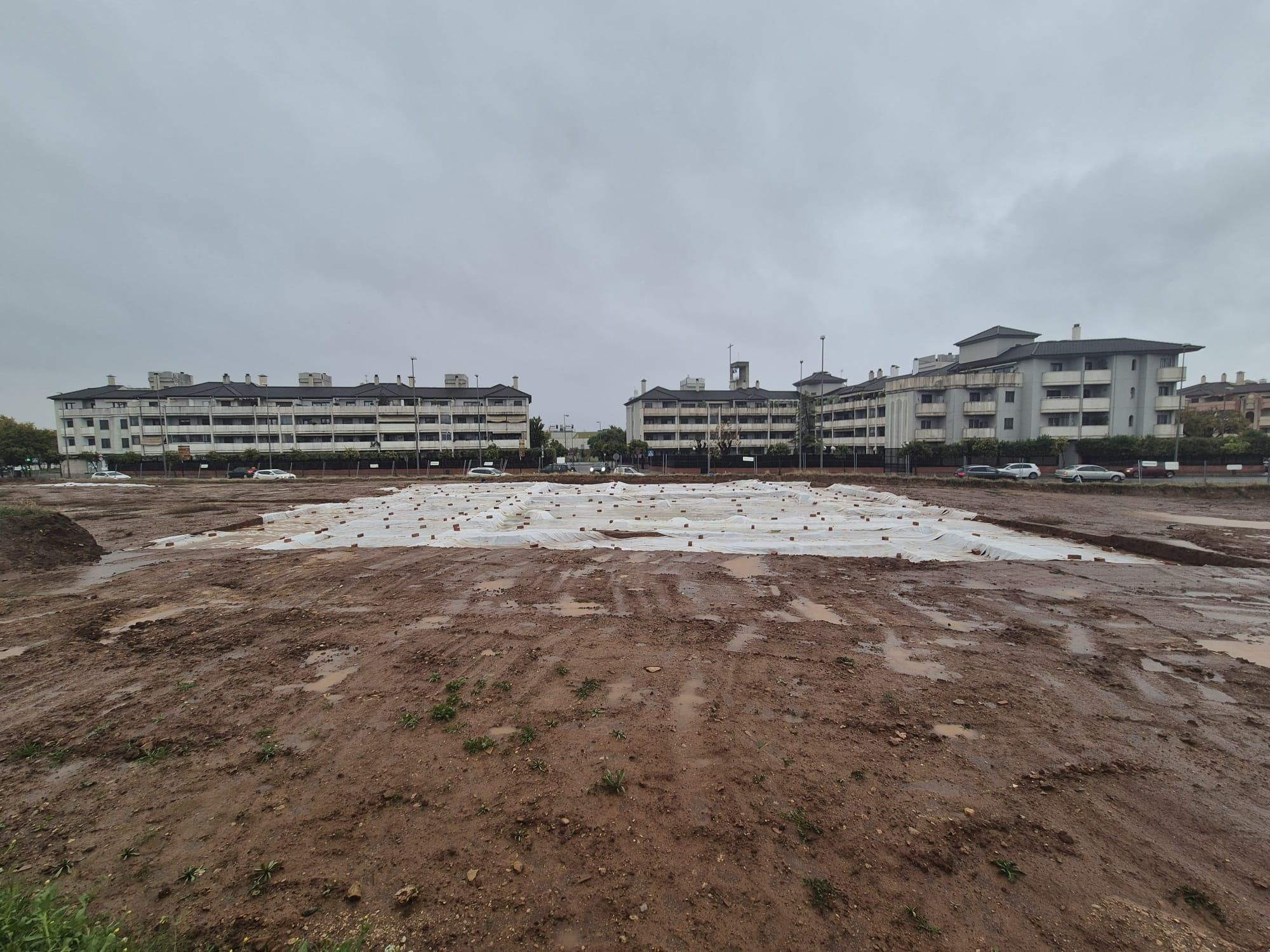 La borrasca Claudia inunda el yacimiento mozárabe