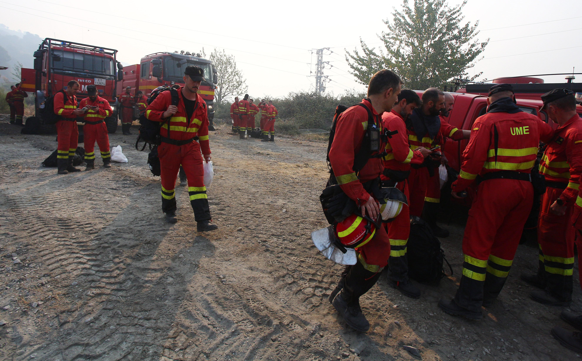 Medios y personal de la UME.