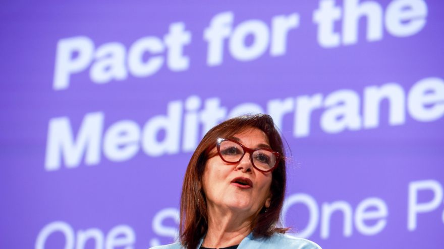 En la imagen, la comisaria europea para el Mediterráneo, Dubravka Suica. EFE/EPA/OLIVIER HOSLET