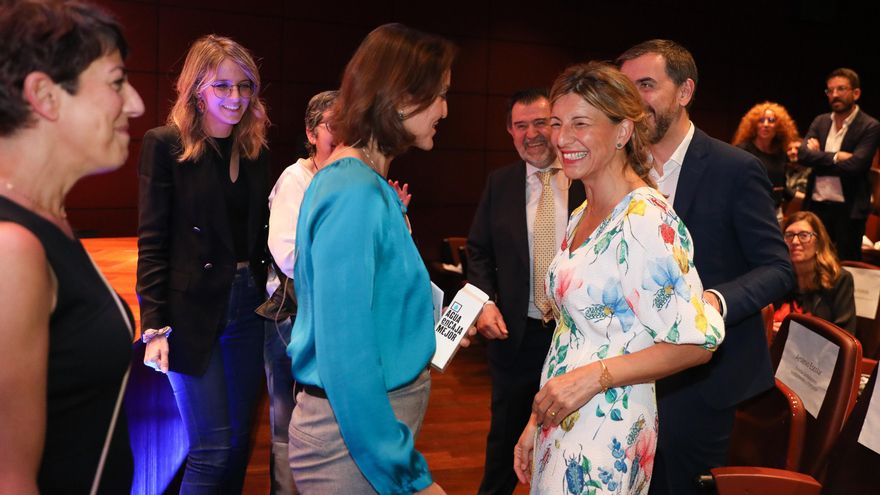 Yolanda Díaz y Reyes Maroto en 'Fondos europeos de recuperación: los principales proyectos, al detalle'