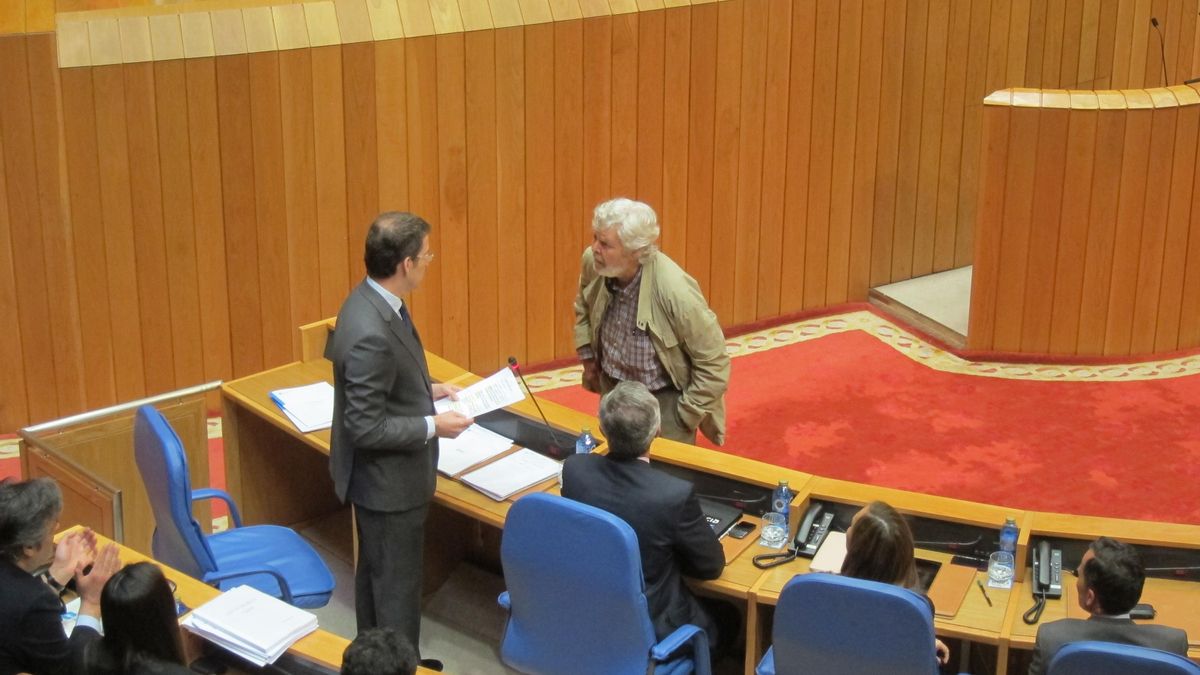 Beiras se encará con Núñez Feijóo en el debate del Parlamento de Galicia en el que entonces presidente de la Xunta esbozó algunas explicaciones sobre su amistad con el narcotraficante Marcial Dorado