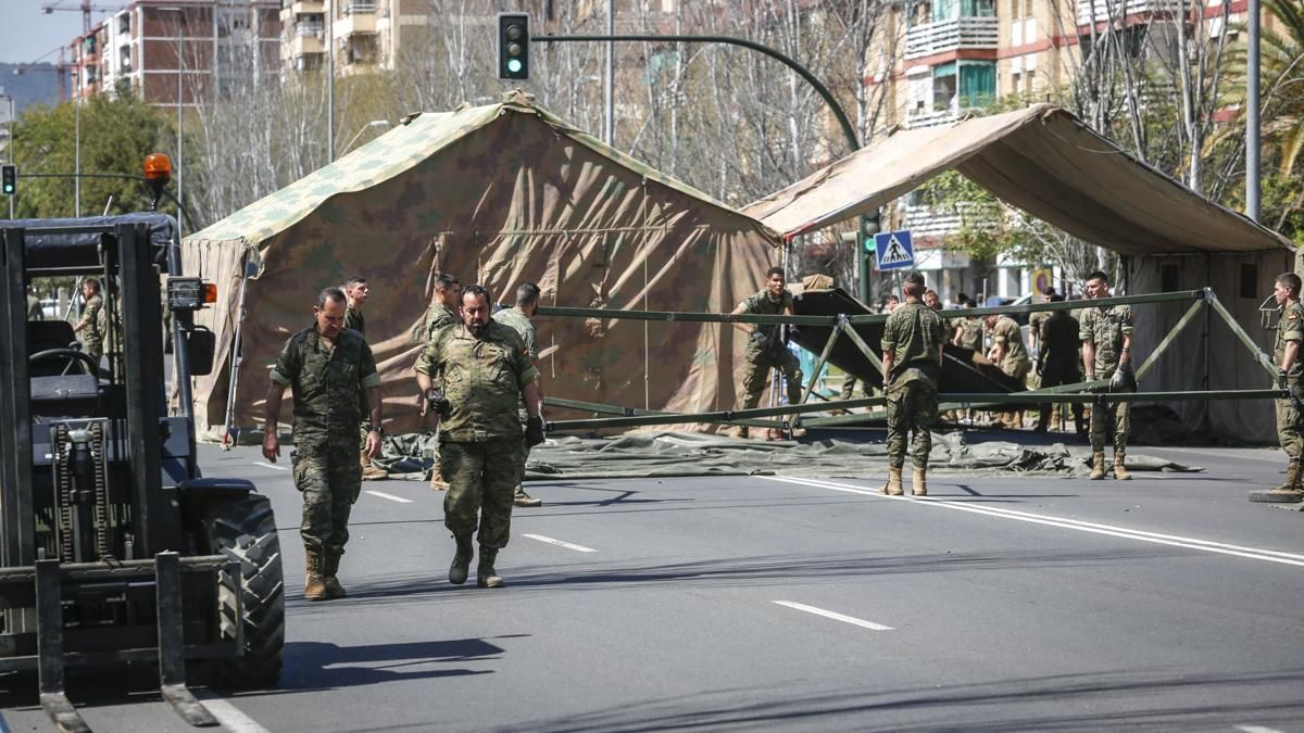 Montaje de la Salida de la Guzmán El Bueno en Carlos III