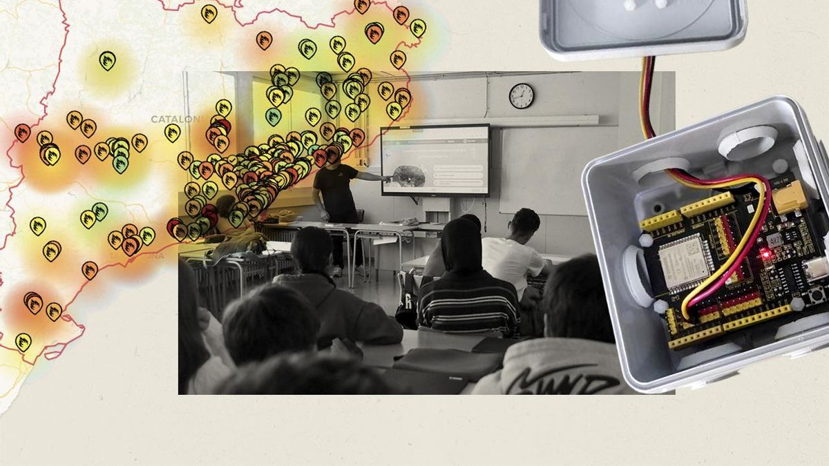 Decenas de institutos catalanes reutilizan el 'kit' de robótica de la Generalitat para medir y denunciar el calor en las aulas