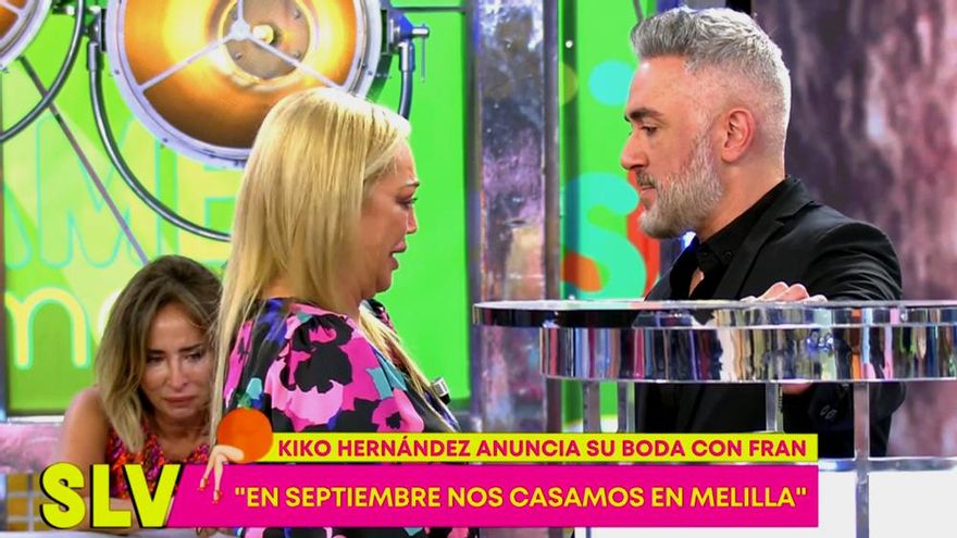 Belén Esteban y Patiño lloraron con el anuncio de Kiko Hernández: "Jamás pensé que daría esta noticia en 'Sálvame'"