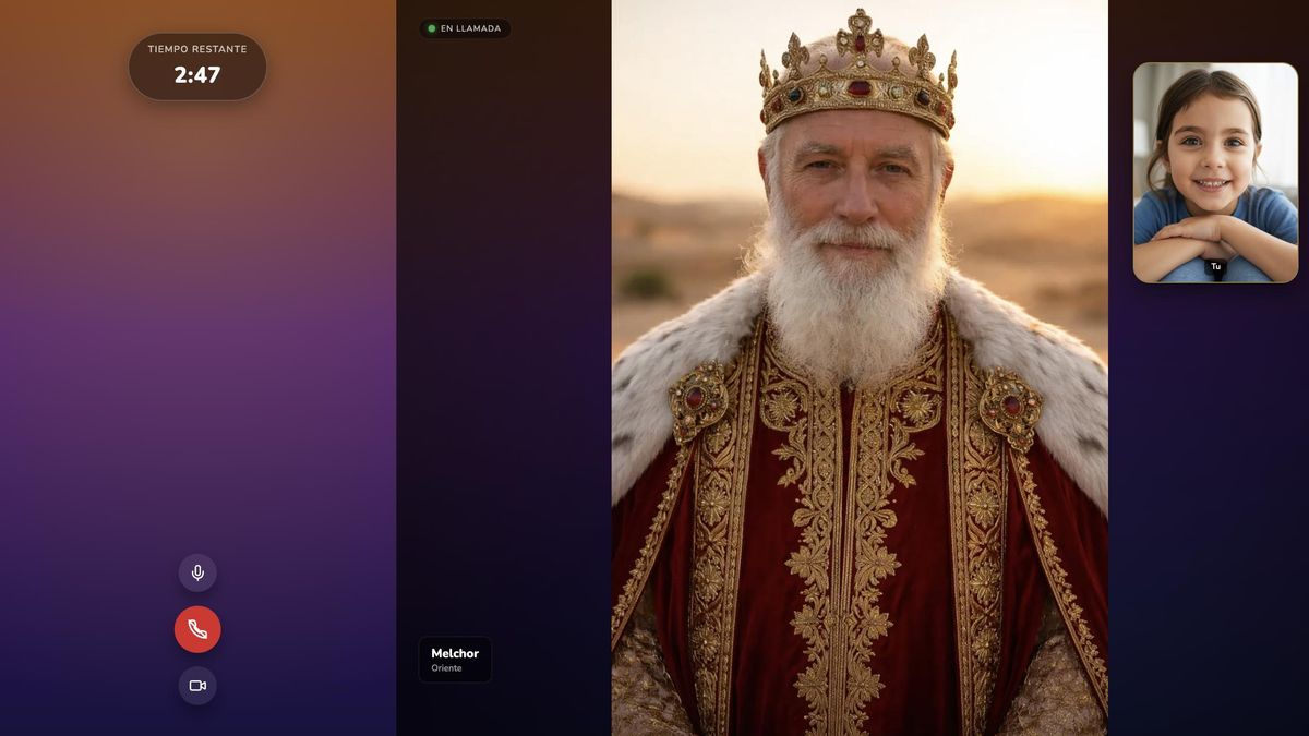 Videollamada con el rey Melchor.