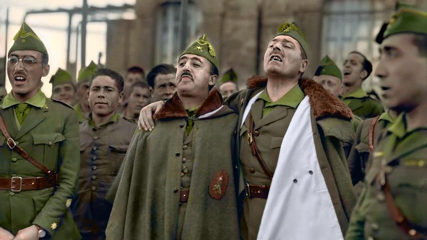 Tina Paterson colorea las fotos del franquismo "para no pasar página"