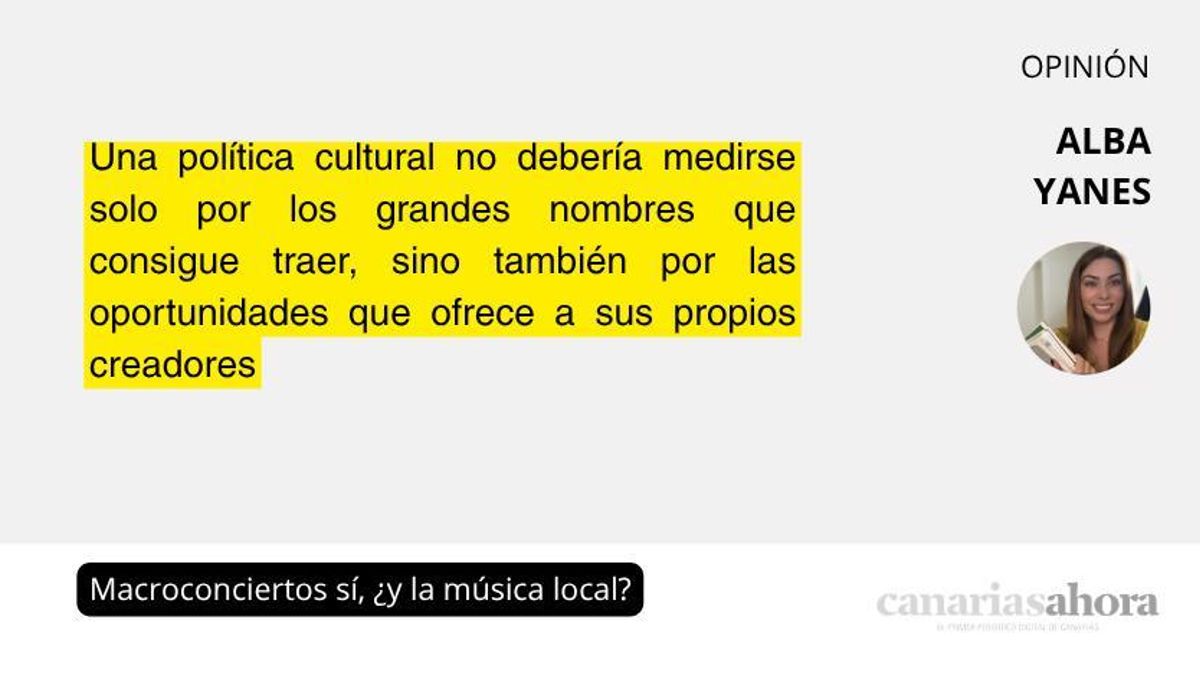 Macroconciertos sí, ¿y la música local?