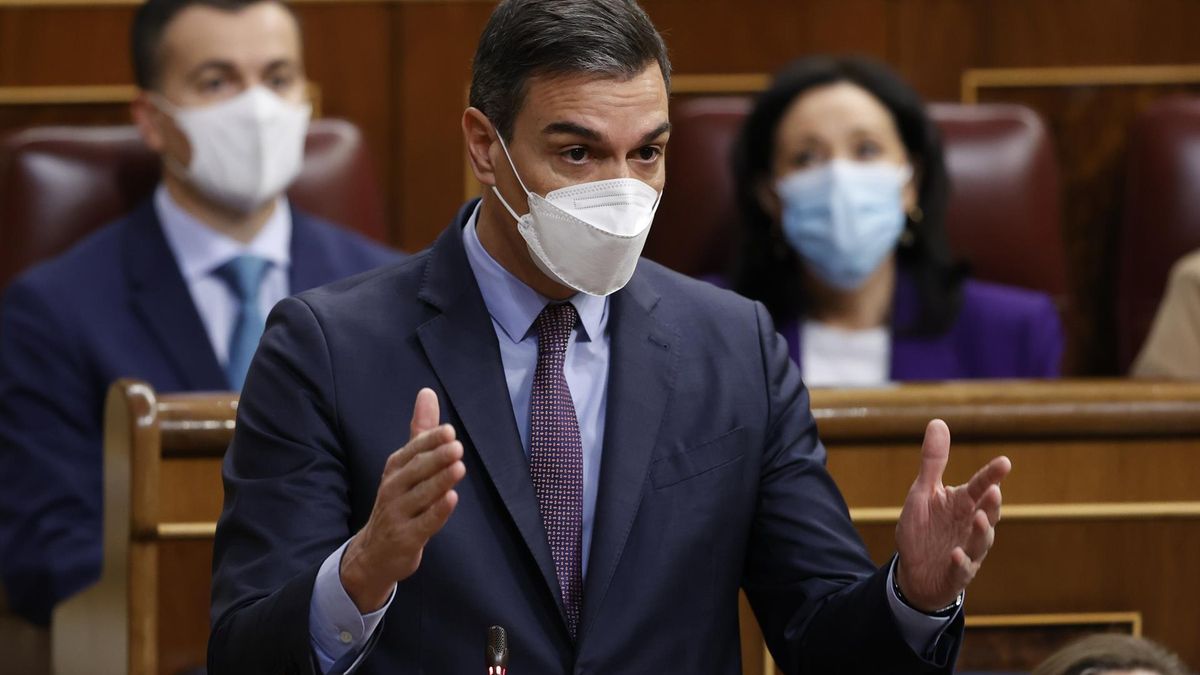 El presidente del Gobierno, Pedro Sánchez, interviene durante la sesión de control al Gobierno celebrada este miércoles en el Congreso de los Diputados.