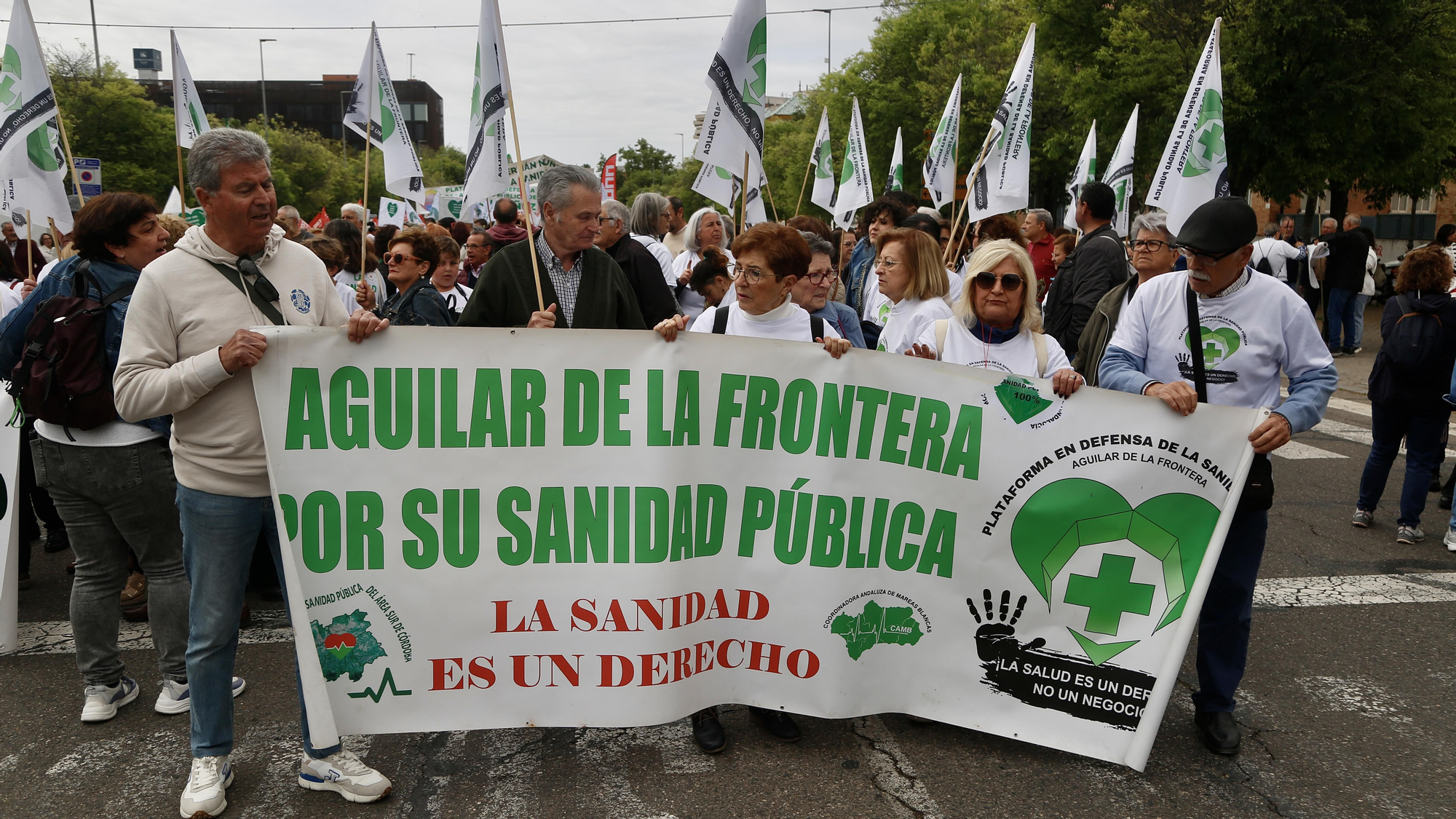 Manifestación de las Mareas Blancas por la sanidad pública