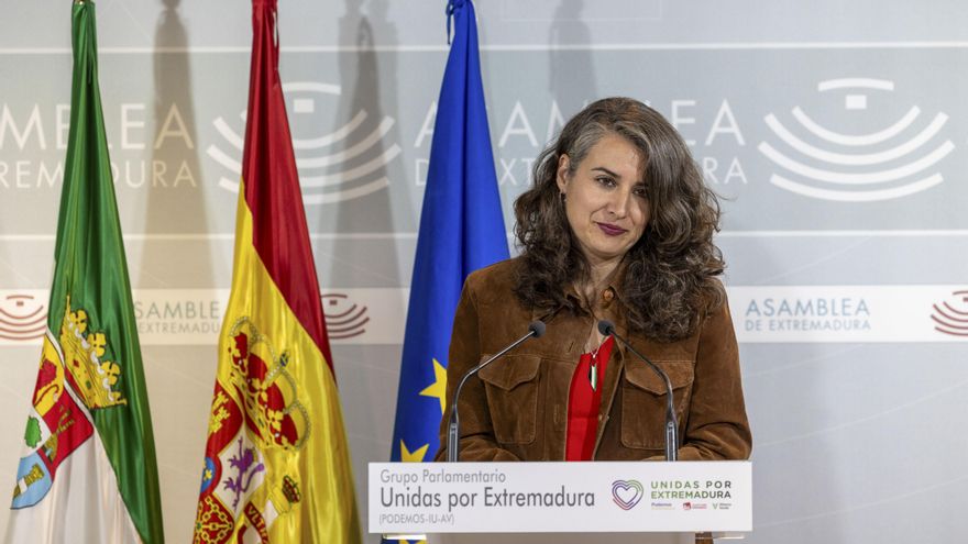 La coordinadora del Grupo Parlamentario de Unidas por Extremadura (UPE), Irene de Miguel. EFE/ Jero Morales