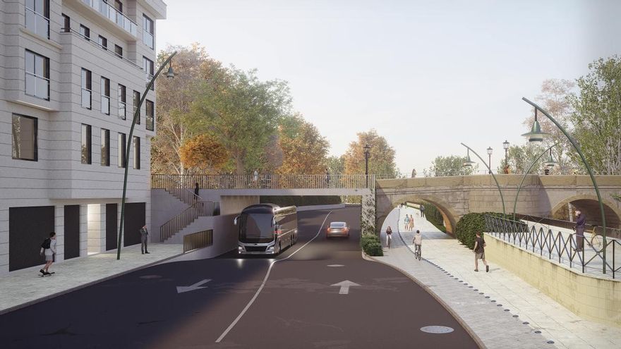 El PP presenta un diseño para evitar el punto negro de tráfico bajo el puente de San Marcos de León