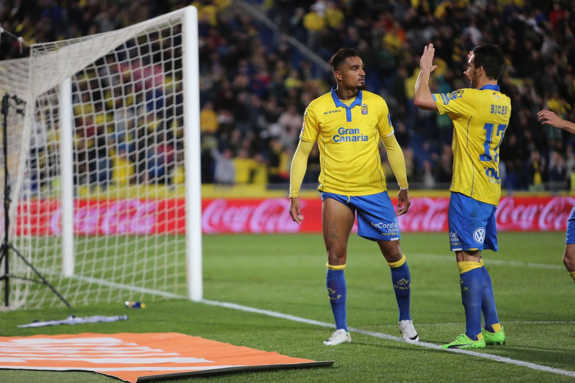 Imagen del encuentro entre la UD Las Palmas y el Valencia CF. Alejandro Ramos.