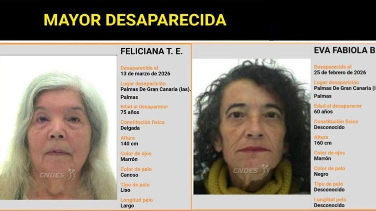La Policía Nacional pide ayuda para encontrar a dos mujeres desaparecidas en Gran Canaria