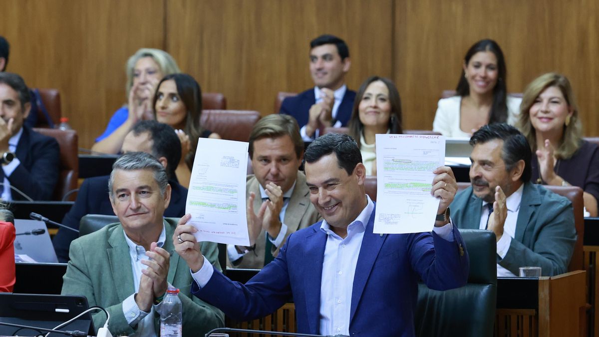 Moreno hace oficial en el Parlamento el portazo del PP a la quita de deuda de 19.000 millones "por dignidad" andaluza
