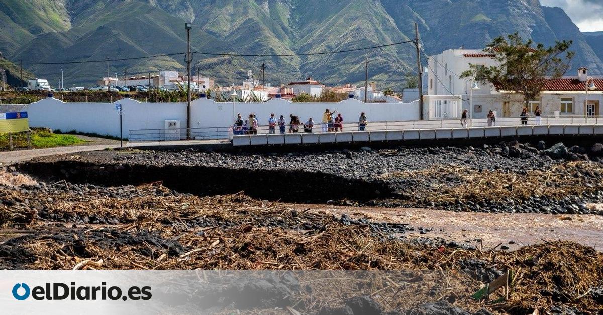 La borrasca provoca desperfectos en las Dunas de Maspalomas y las piscinas naturales de Agaete