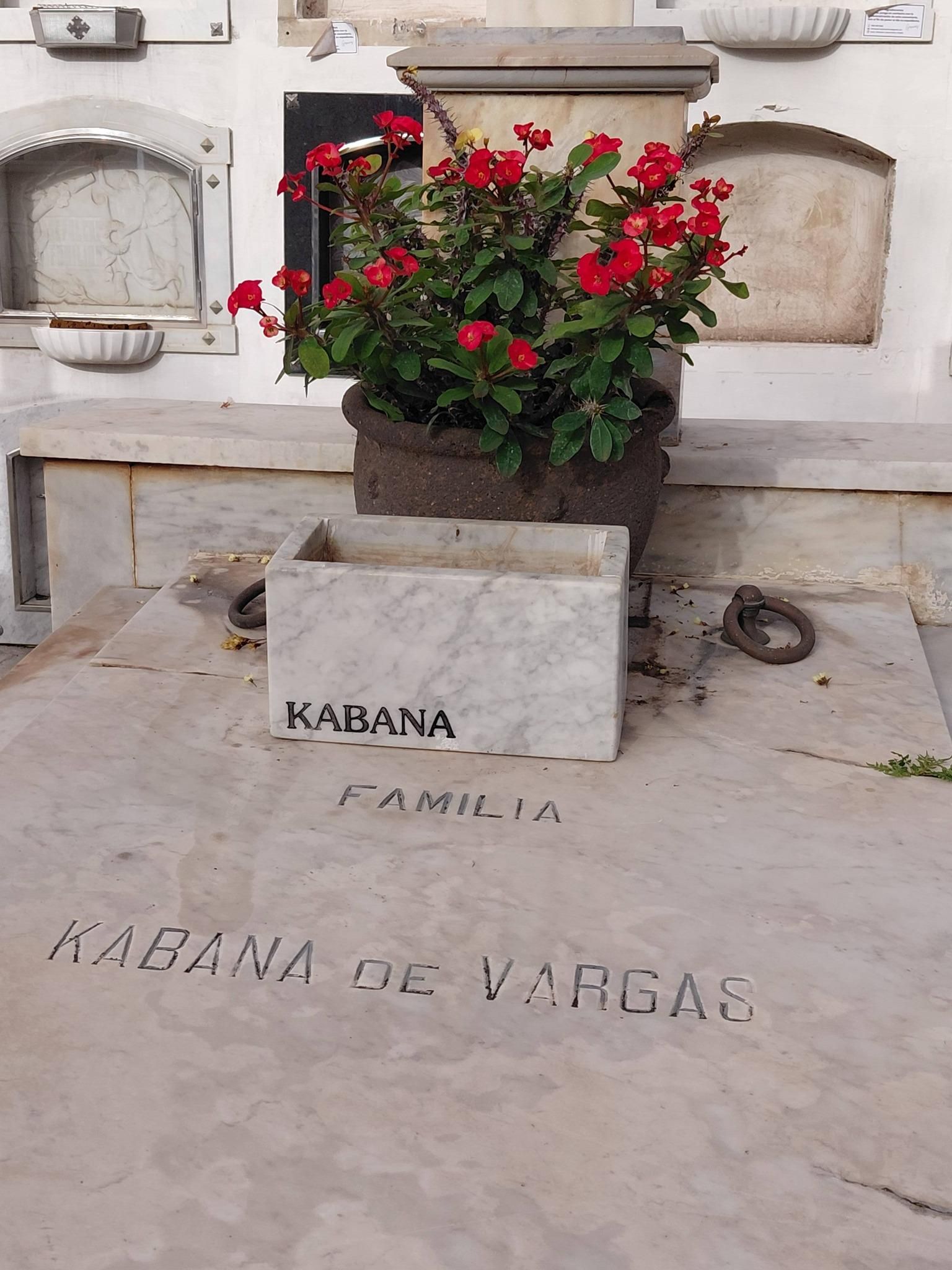 Panteón Kábana, con una planta de 'espinas de Cristo'. MVH