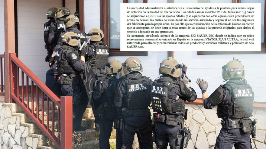 La Ertzaintza compra miras telescópicas para sus rifles de Intervención porque llevaban desde 2018 sin ser "seguros"