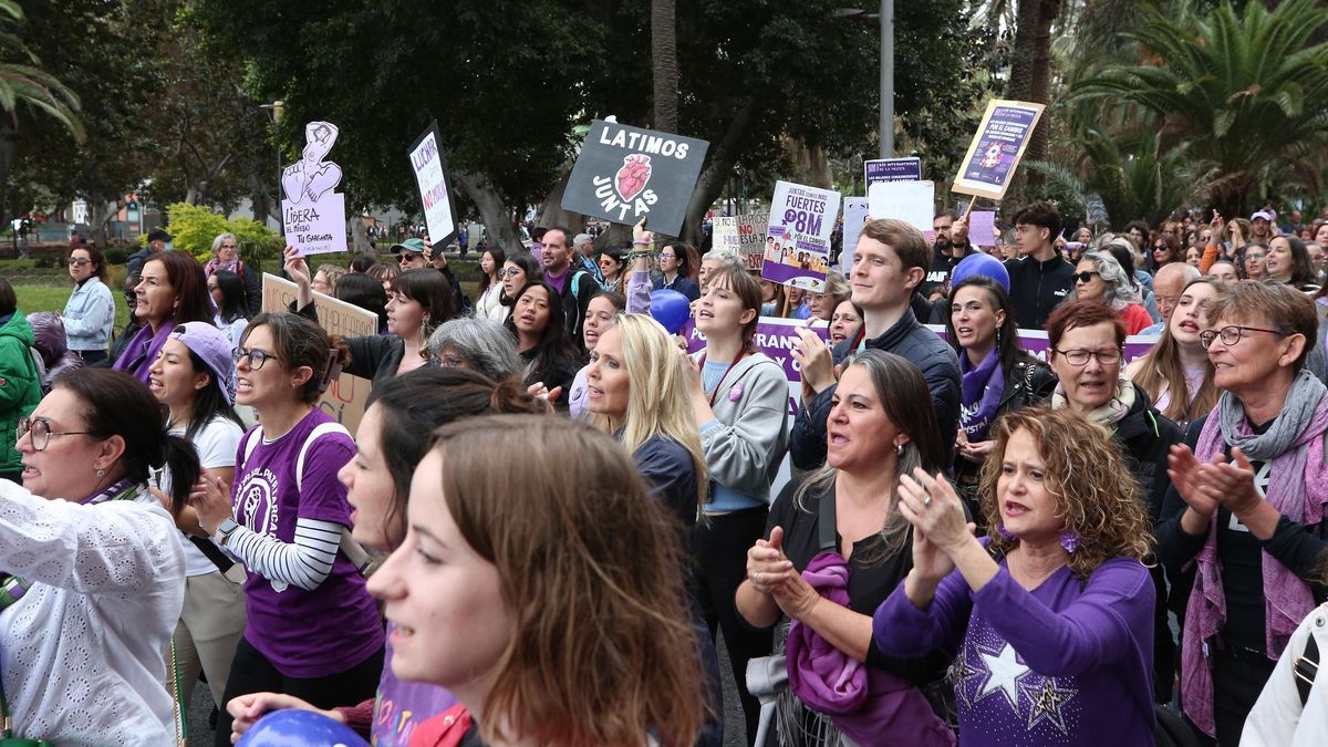 Manifestación del 8M en Gran Canaria en 2025. Alejandro Ramos.
