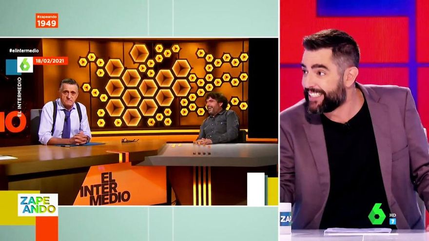 Dani Mateo desvela la "orden" a Wyoming de no hacer reír a Évole por sus ataques de cataplexia en 'El Intermedio'