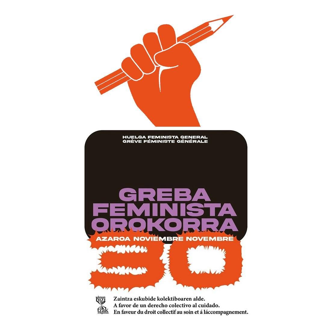 Cartel de la huelga feminista para periodistas