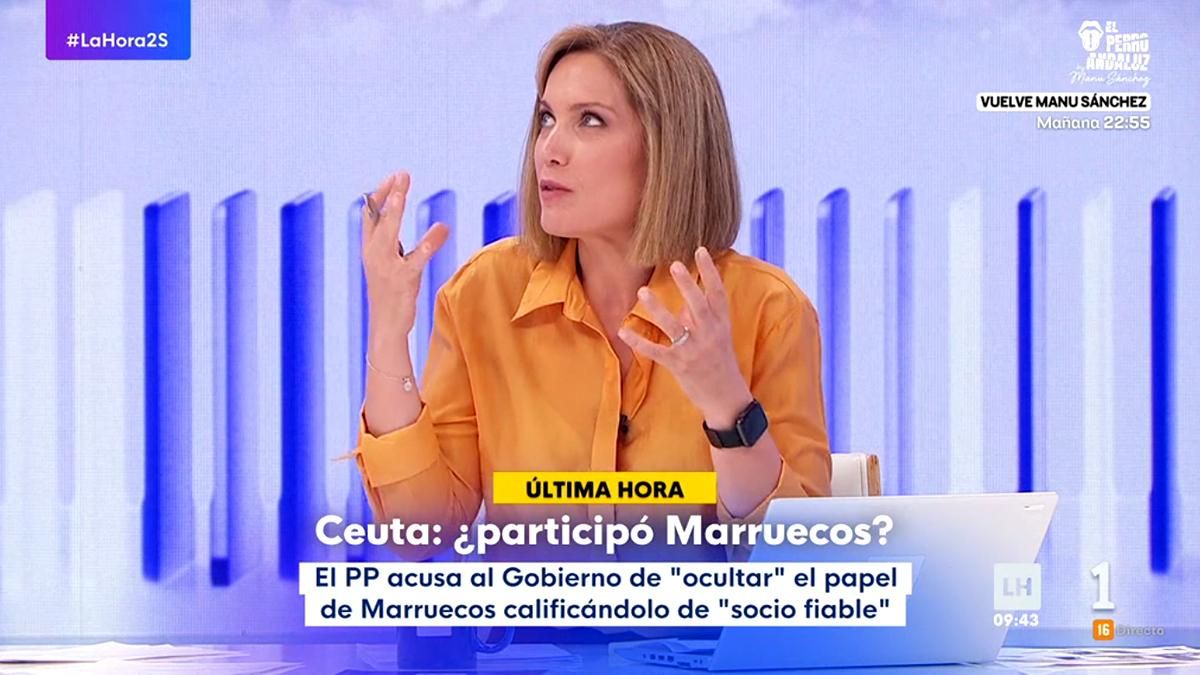 Susto de Silvia Intxaurrondo en RTVE por la explosión de un foco en directo: "Si alguien se ha sobresaltado, lo sentimos"