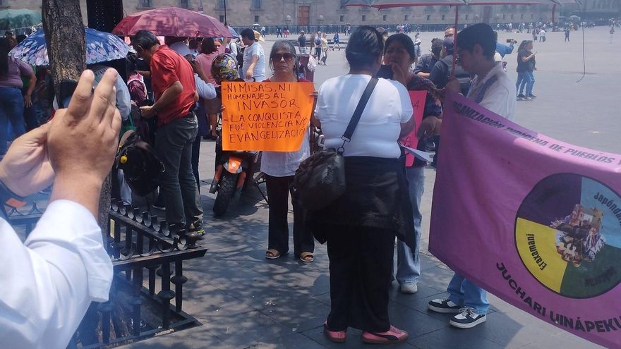 Una de las imágenes de la protesta