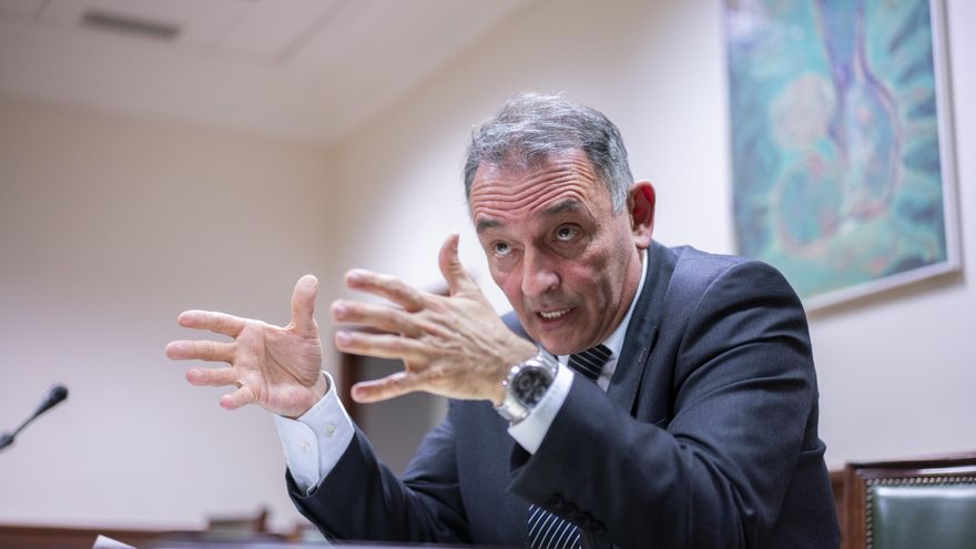 Enrique Santiago, en el Congreso.