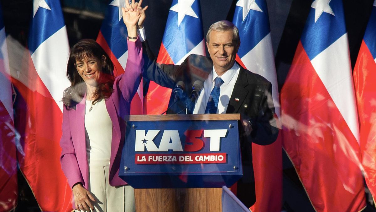 El candidato a la presidencia de Chile por el Partido Republicano y Social Cristiano, José Antonio Kast, en el cierre de su campaña.