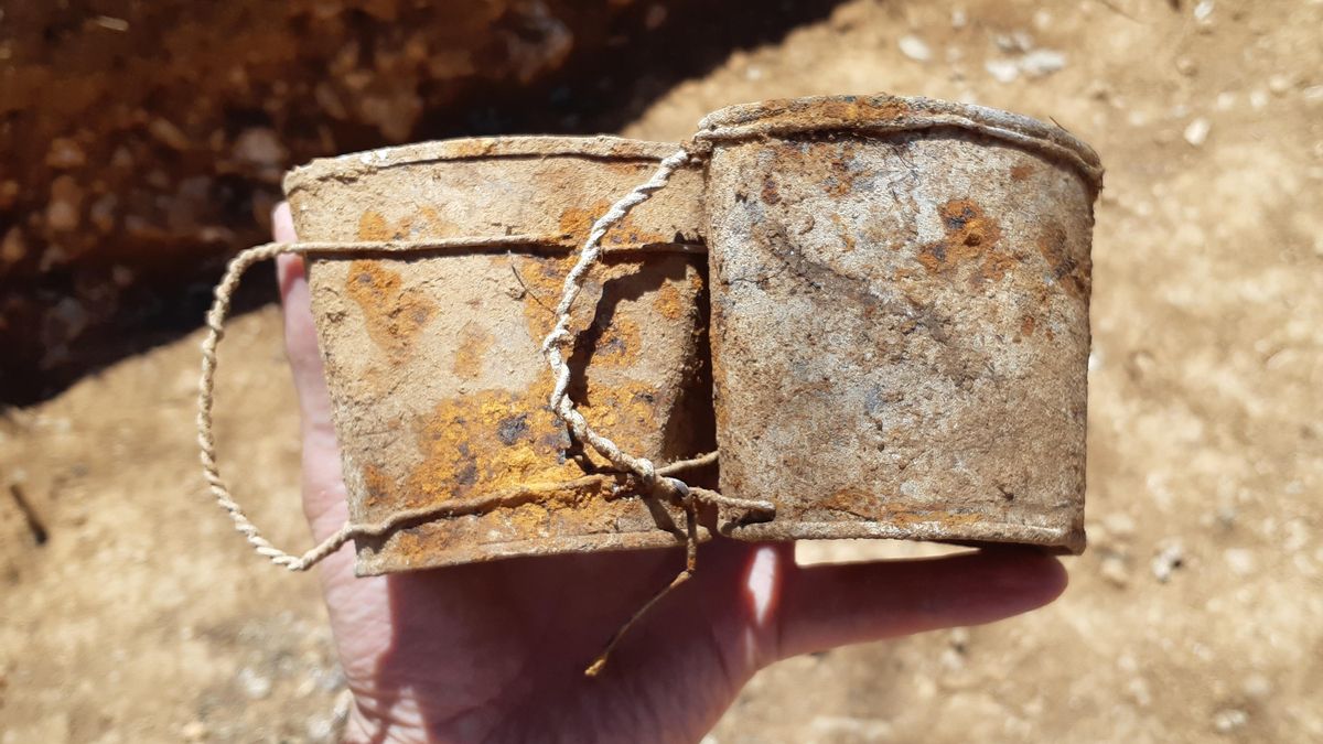 Latas tazas del campo de concentración de Casa del Guarda de Jadraque.