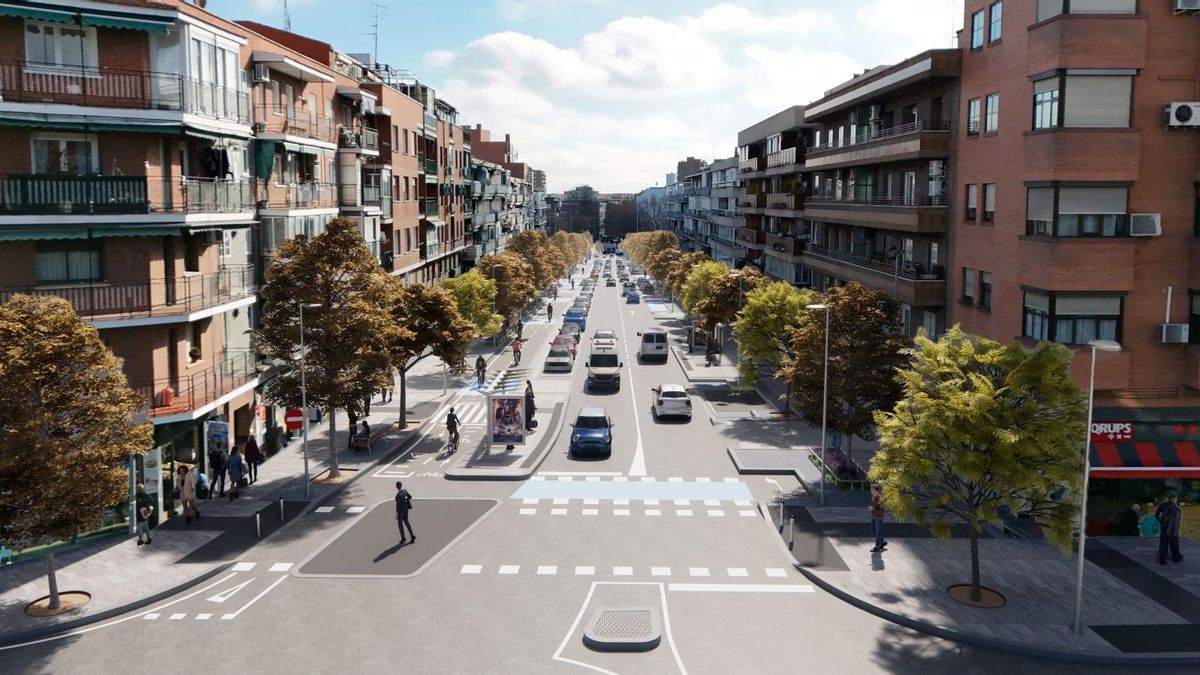 Recreación de la calle de la Oca, que intersecciona con la plaza de Oporto