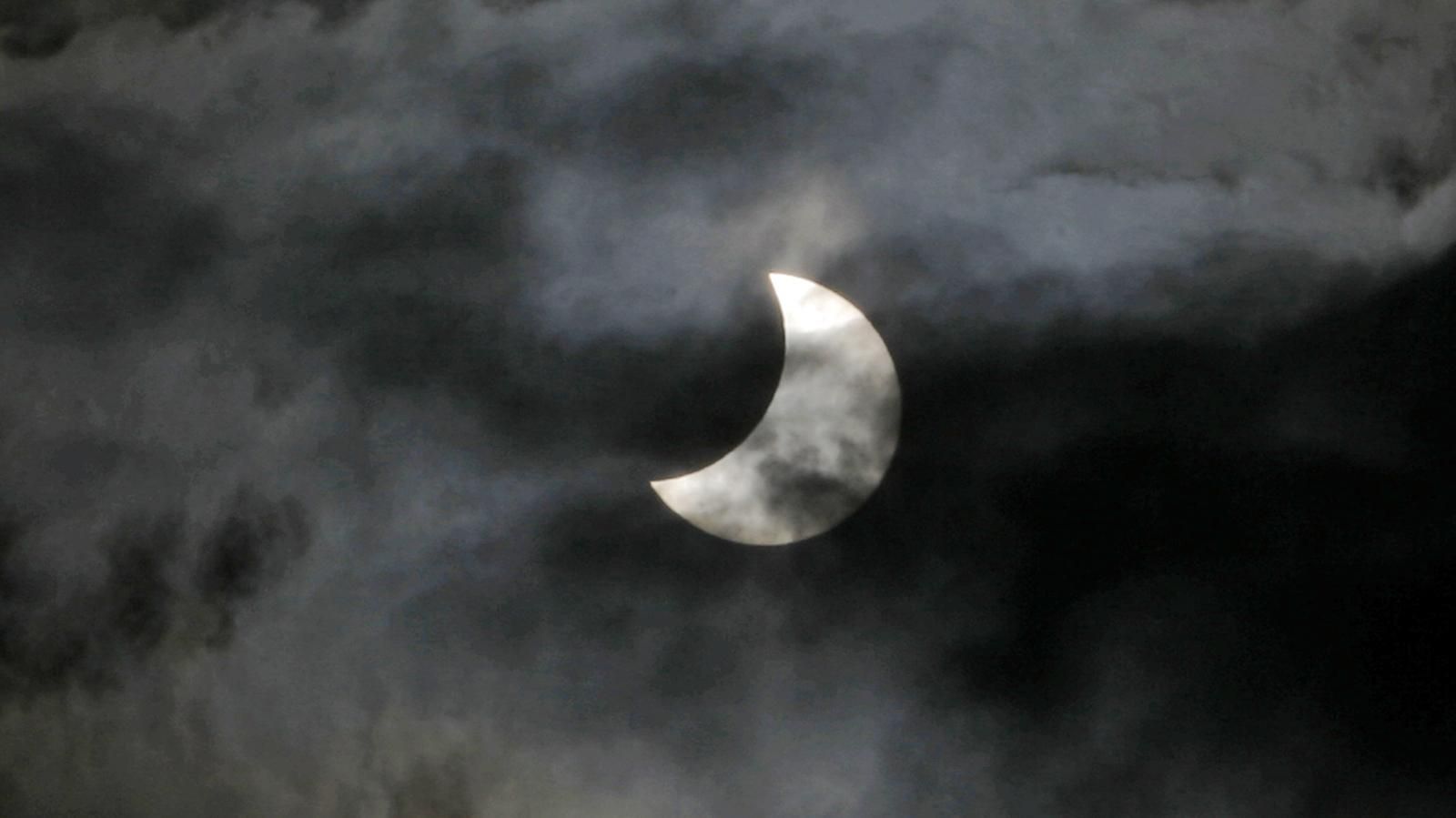 Eclipse de sol desde el sureste de Gran Canaria. (Alejandro Ramos)