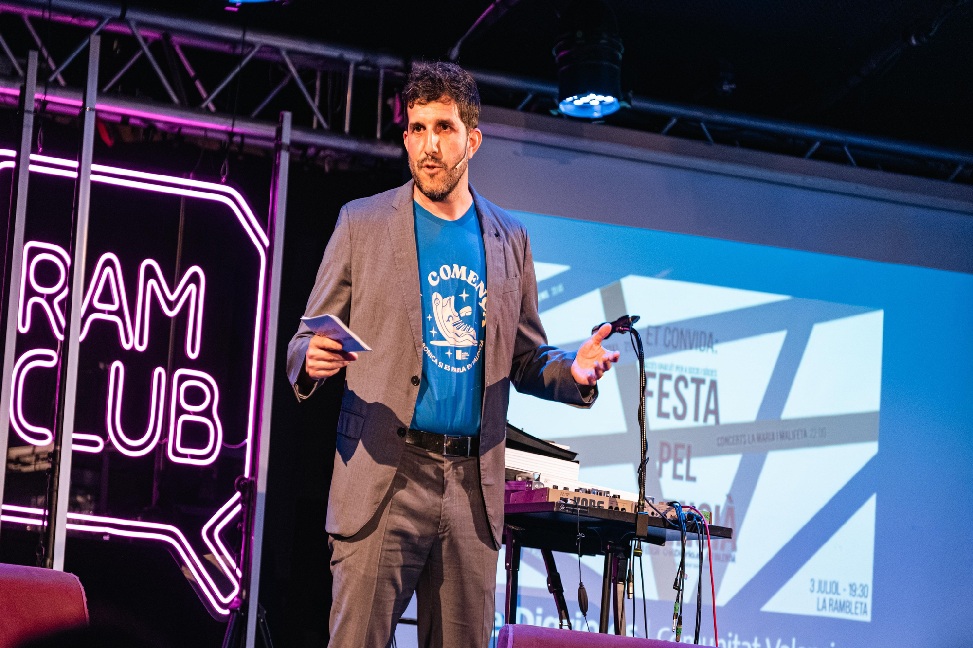 Sergi Pitarch a la I Festa pel Valencià d'elDiario.es.