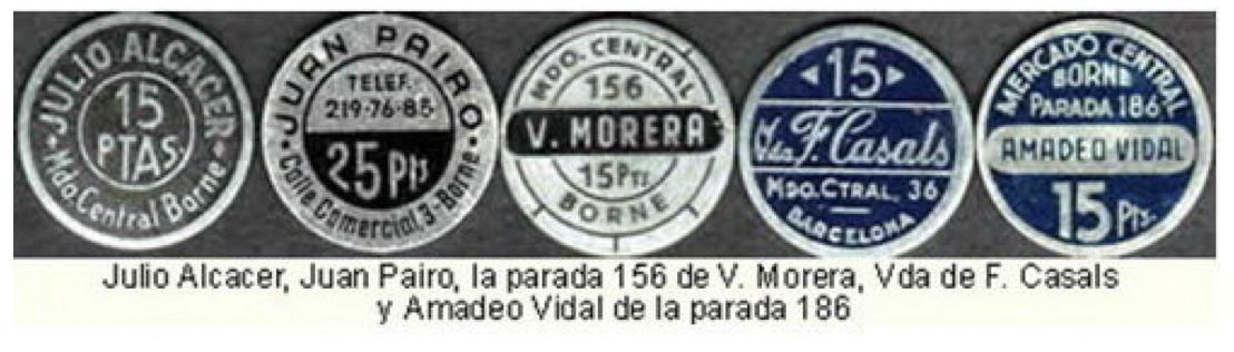 Monedas del Mercado del Borne.