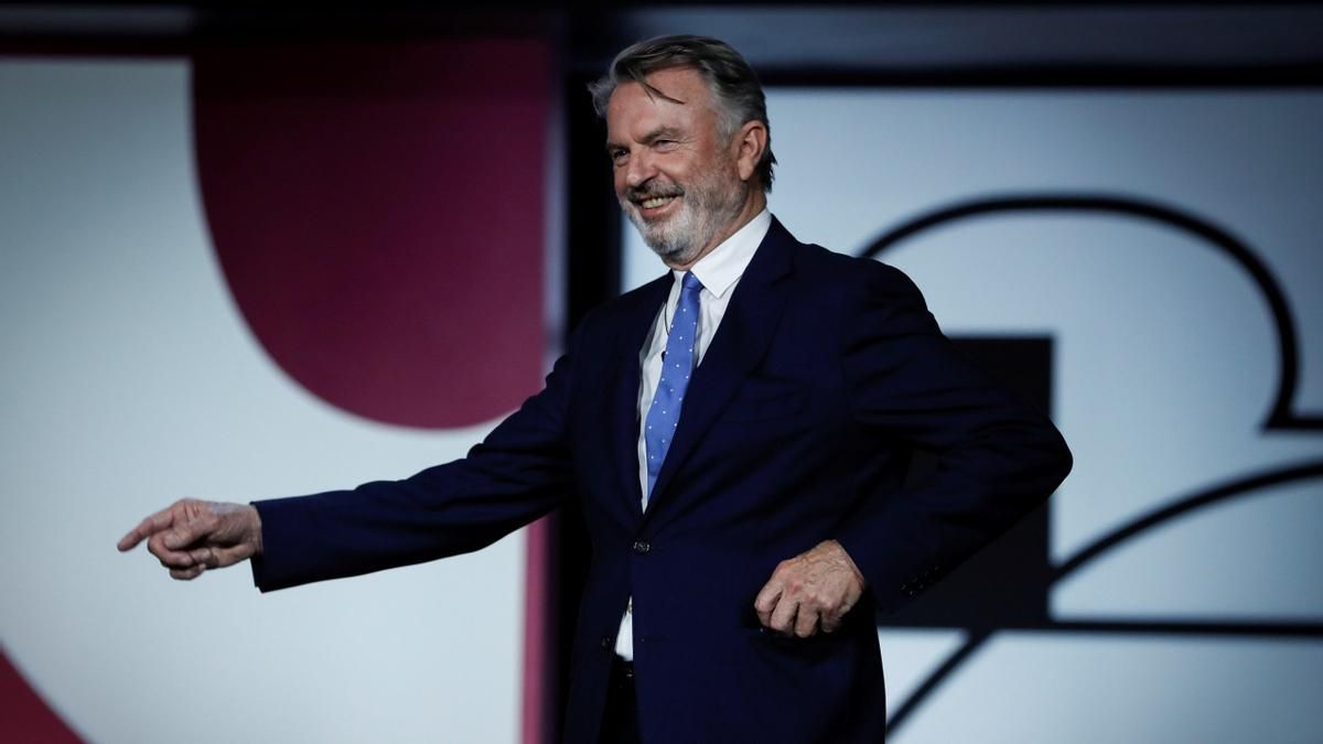 El actor Sam Neill, de visita en el Festival de San Sebastián en 2019