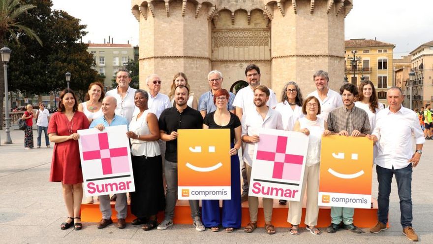 Presentación de los candidatos de Compromís-Sumar por Valencia.