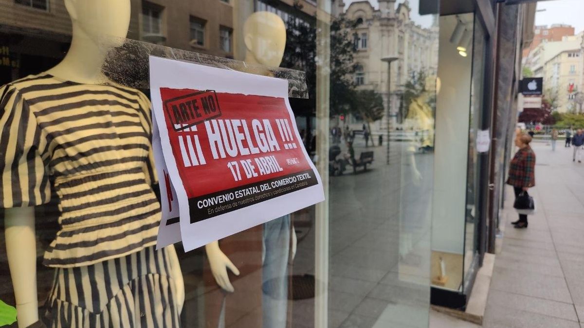 UGT cifra en más de 60% el seguimiento de la huelga del comercio textil en Cantabria